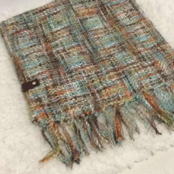 Soft Taupe Multi Color Knit Scarf - Picture 7 of 8